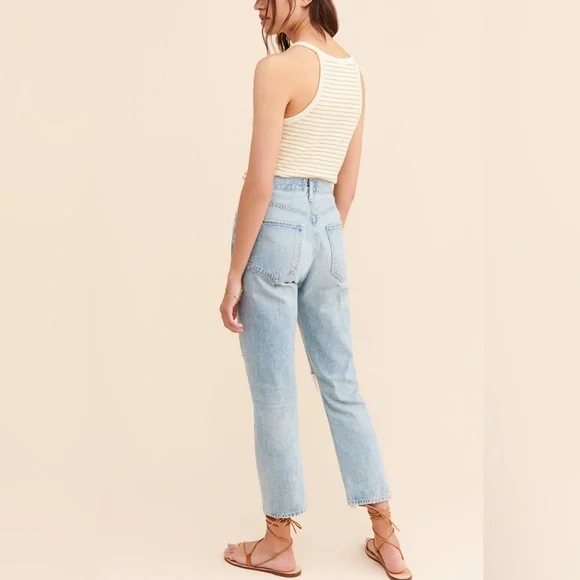 Agolde Riley High Rise Straight Crop - Picture 5 of 16